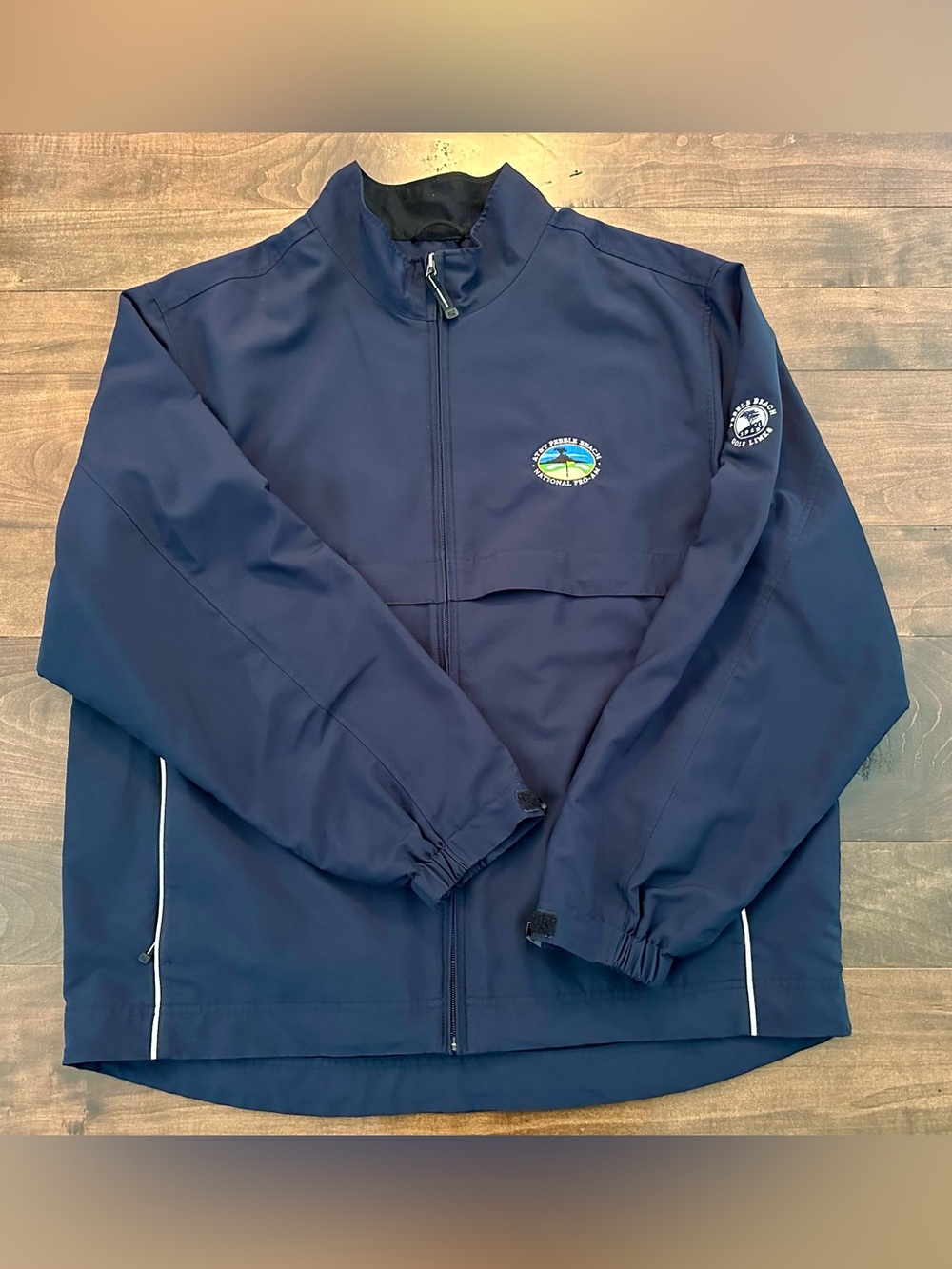 🌟 Men’s Cutter and Buck Pebble Beach Navy Blue Golf Windbreaker Jacket